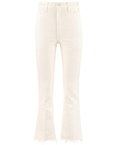 Mother The Hustler Ankle Fray Cropped-fit Jeans - Natural