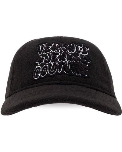 Versace Baseball Cap With Logo, - Black