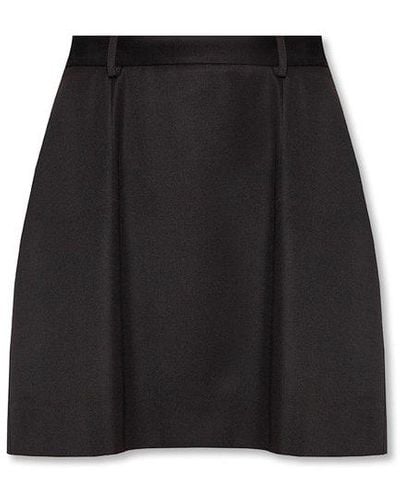 Balenciaga Short Wool Skirt - Black