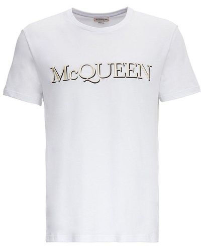 Alexander McQueen Cotton T-shirt With Logo - Multicolor