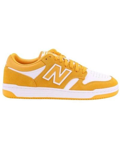New Balance 480 Panelled Low-top Trainers - Yellow