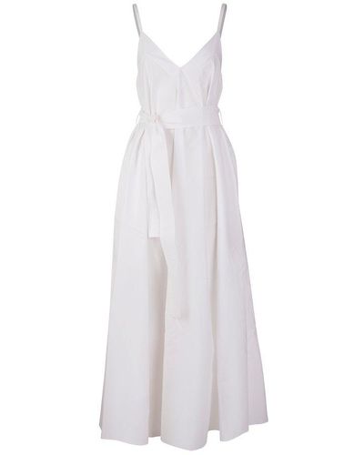 P.A.R.O.S.H. White Canyox Long Dress