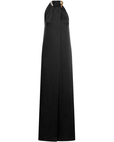 Stella McCartney Chain Halterneck Sleeveless Maxi Dress - Black