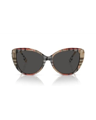 Burberry Be4407 Cat Eye-frame Acetate Sunglasses - Metallic