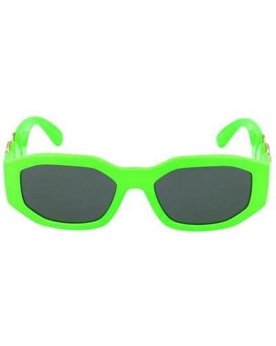 Versace Rectangular Frame Sunglasses - Green