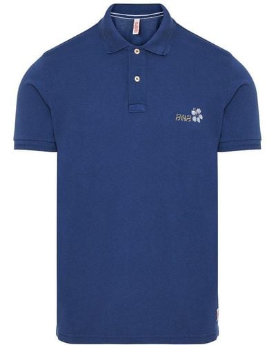 Bob Floral Printed Polo Shirt - Blue