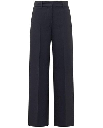Off-White c/o Virgil Abloh Wool Pleat-front Trousers - Blue