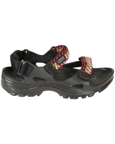 Lanvin Wake Curb Open Toe Sandals - Black