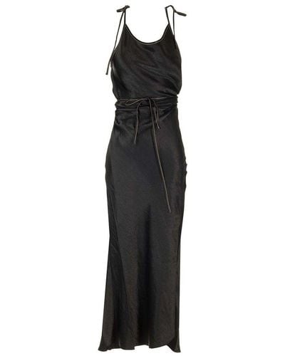 Acne Studios Satin Bias-cut Dress - Black