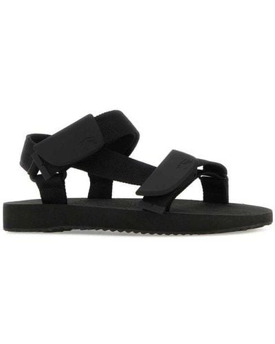 Burberry Trek Velcro Strap Detailed Sandal - Black