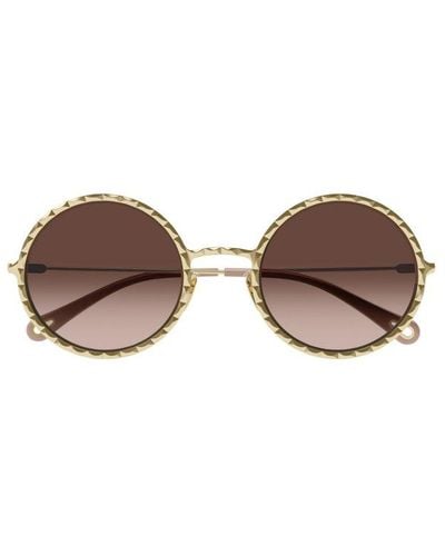 Chloé Round-frame Sunglasses - Metallic