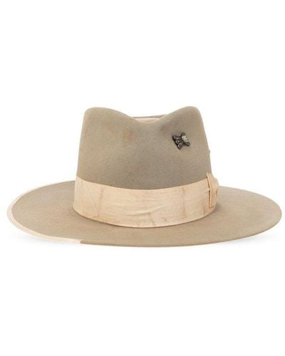 Nick Fouquet Bow-detailed Hat - Natural