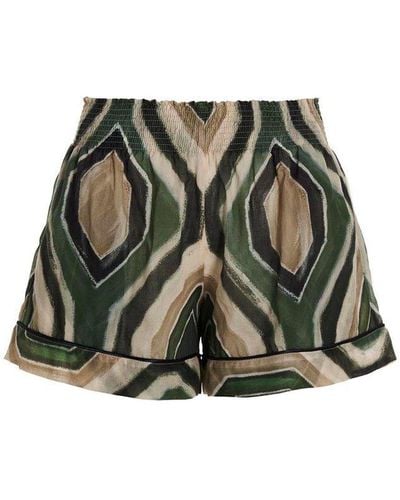 F.R.S For Restless Sleepers Toante All-over Print Shorts - Green