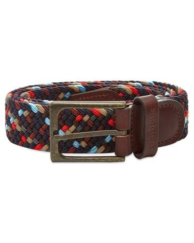 Barbour Ford Woven Buckled Belt - Brown