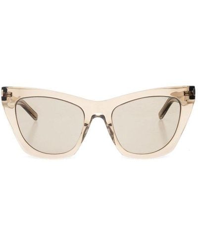Saint Laurent 'sl 214 Kate' Sunglasses, - Natural