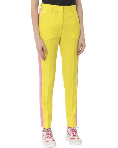 MSGM Side Stripe Pants - Yellow