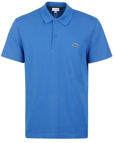 Lacoste Logo-embroidered Short-sleeved Polo Shirt - Blue