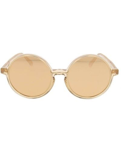 Linda Farrow Round Frame Sunglasses - Black