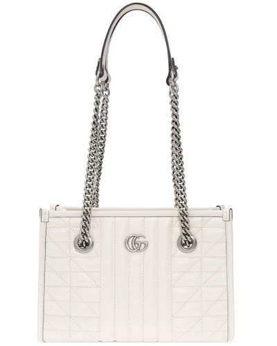 Gucci GG Marmont Small Tote Bag - White