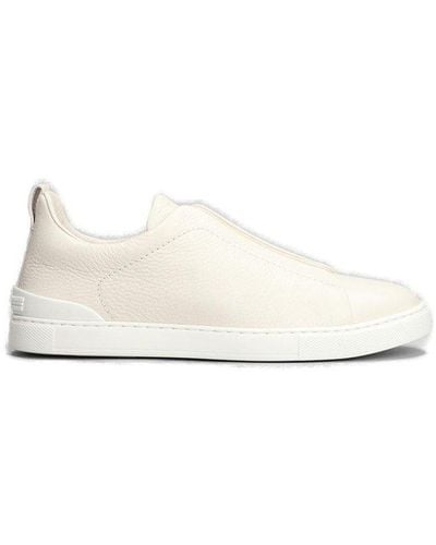 Zegna Low-top Slip-on Sneakers - White