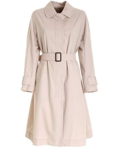 Max Mara The Cube Belted Trench Coat - Natural