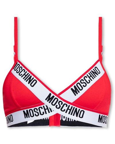 Moschino Bra With Logo - Red