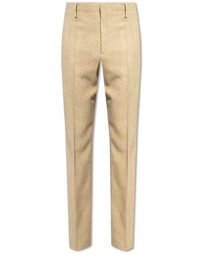 Nanushka ‘Loic’ Pleat-Front Tweed Pants - Natural