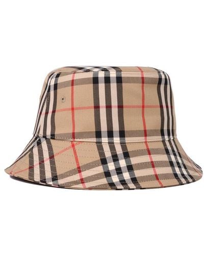 Burberry Man's Vintage Check Cotton Blend Bucket Hat - Multicolour