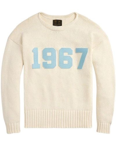 Polo Ralph Lauren Numbers Patch Knitted Jumper - White
