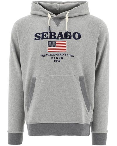 Sebago Drawstring Long-sleeved Hoodie - Grey