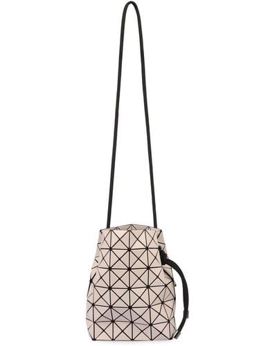 Bao Bao Issey Miyake Geometric-panelled Drawstring Bucket Bag - Natural