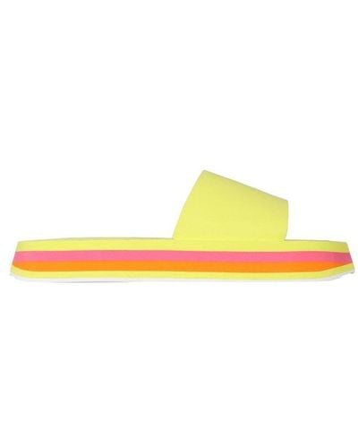 MSGM Slide Platform Sandals - Yellow