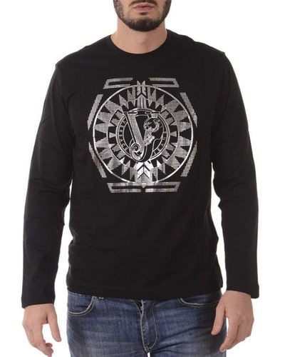 Versace Medusa Print Long-sleeved T-shirt - Black