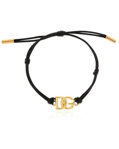 Dolce & Gabbana Dg Logo Bracelet - Black