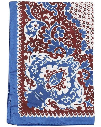 Weekend by Maxmara All-over Patterned Twill Scarf - Blue
