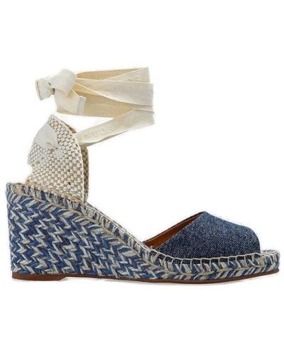 Chloé Piia Wedge Sandals - Blue