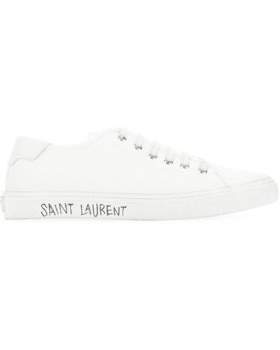 Saint Laurent Malibu Low Top Trainers - Women's - Rubber/cotton - White