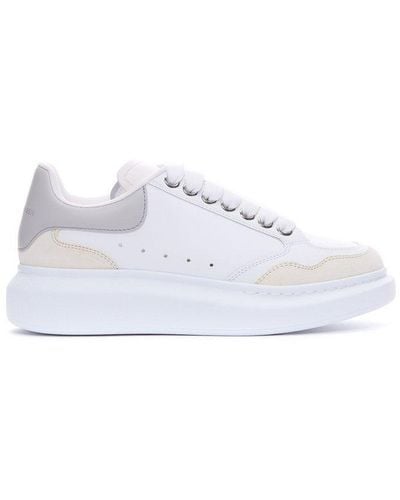 Alexander McQueen Oversized Colour-block Lace-up Sneakers - White