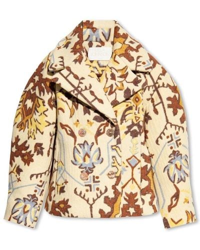 Ulla Johnson ‘Dorothea’ Jacket With Floral Motif - Metallic