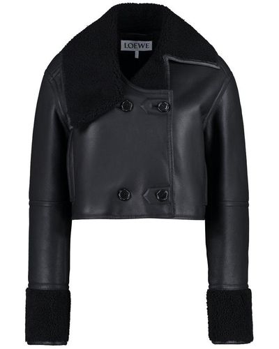 Loewe Deconstructed Leather Jacket - Black