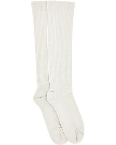 Rick Owens High Socks. - White