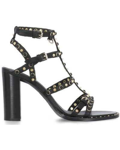 Ash Stud-embellished Sandals - Black