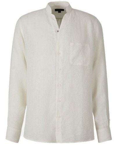 Sease Buttoned Long-sleeved Shirt - White