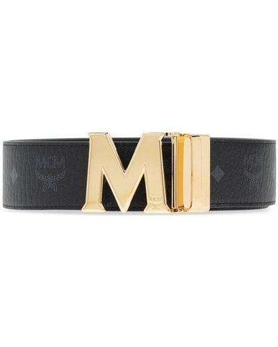 MCM Belt With Logo - Black