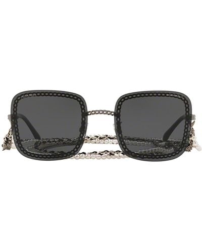 Chanel Square Frame Chain Sunglasses - Multicolor