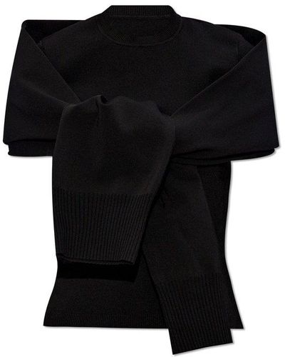 Jacquemus 'rica' Top With Tie Detail, - Black