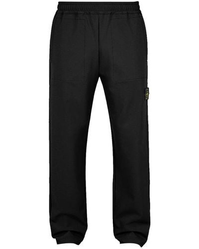 Stone Island Compass Patch Track Trousers - Black