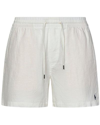 Polo Ralph Lauren Logo Patch Drawstring Shorts - White