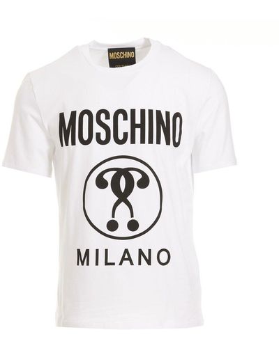 Moschino Logo-print Organic-cotton T-shirt - White