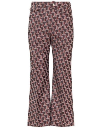 Lanvin Trousers With Print - Purple